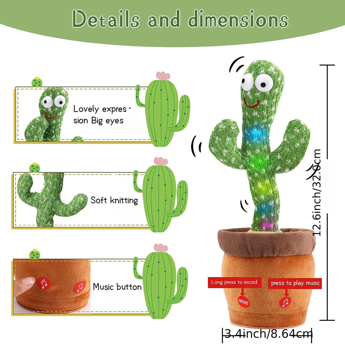 MODENIX™-Cacto Dancing Cactus Plush Toy