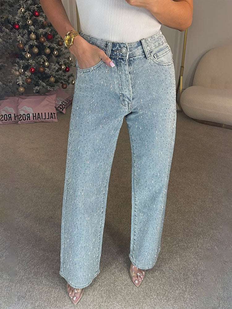 MODENIX™ – SHINY RHINESTONE JEANS