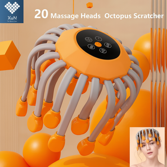 MODENIX™ – RED LIGHT HEAD MASSAGER OCTOPUS WITH 20 NODES