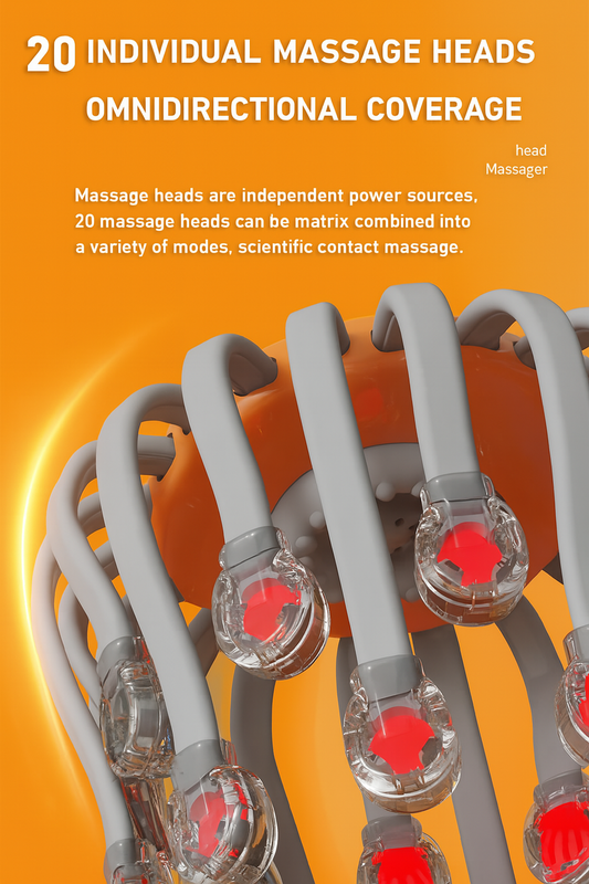 MODENIX™ – RED LIGHT HEAD MASSAGER OCTOPUS WITH 20 NODES
