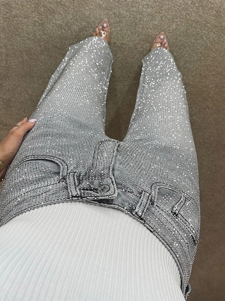 MODENIX™ – SHINY RHINESTONE JEANS