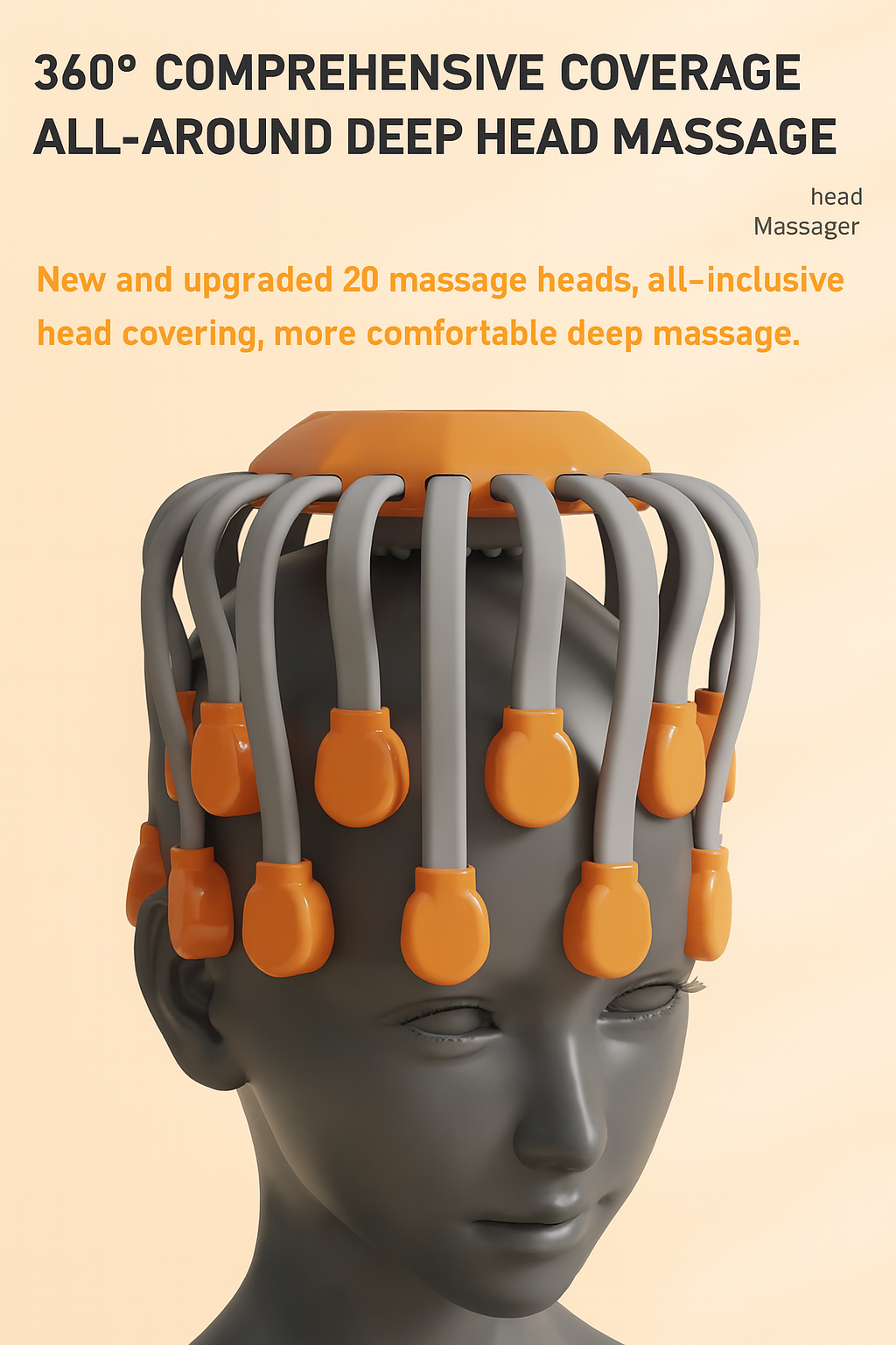 MODENIX™ – RED LIGHT HEAD MASSAGER OCTOPUS WITH 20 NODES