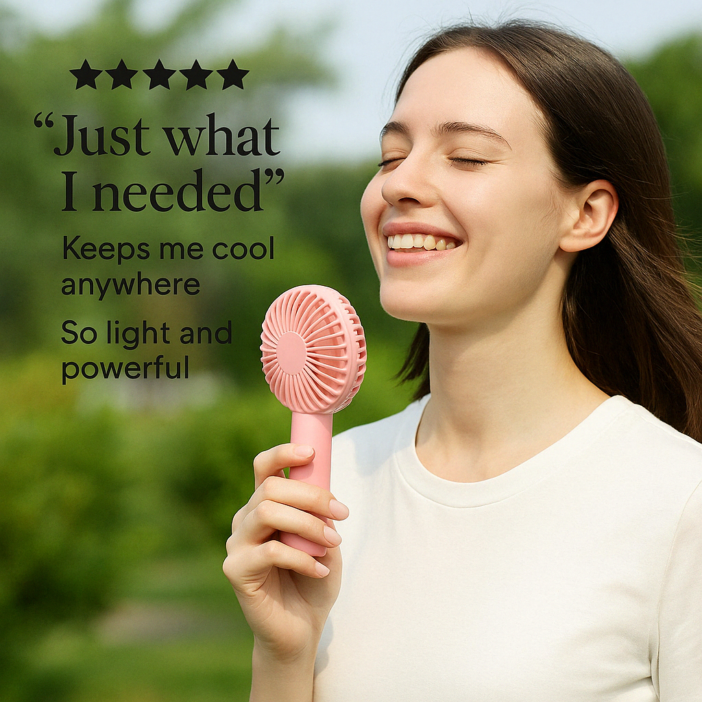 MODENIX™-Portable Handheld Mini Rechargeable Fan